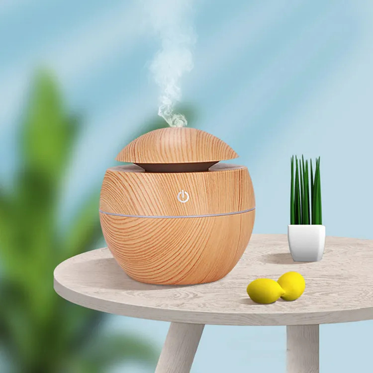 Umidificator Ultrasunete Glob, imitatie lemn,alimentare USB, lumina LED  - aromaterapie  pentru un mediu sănătos pentru căile respiratorii și piele, rezervor 200 ml [7]