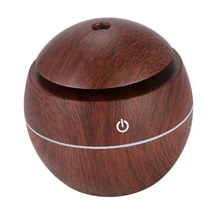Umidificator Ultrasunete Glob, imitatie lemn,alimentare USB, lumina LED  - aromaterapie  pentru un mediu sănătos pentru căile respiratorii și piele, rezervor 200 ml [3]