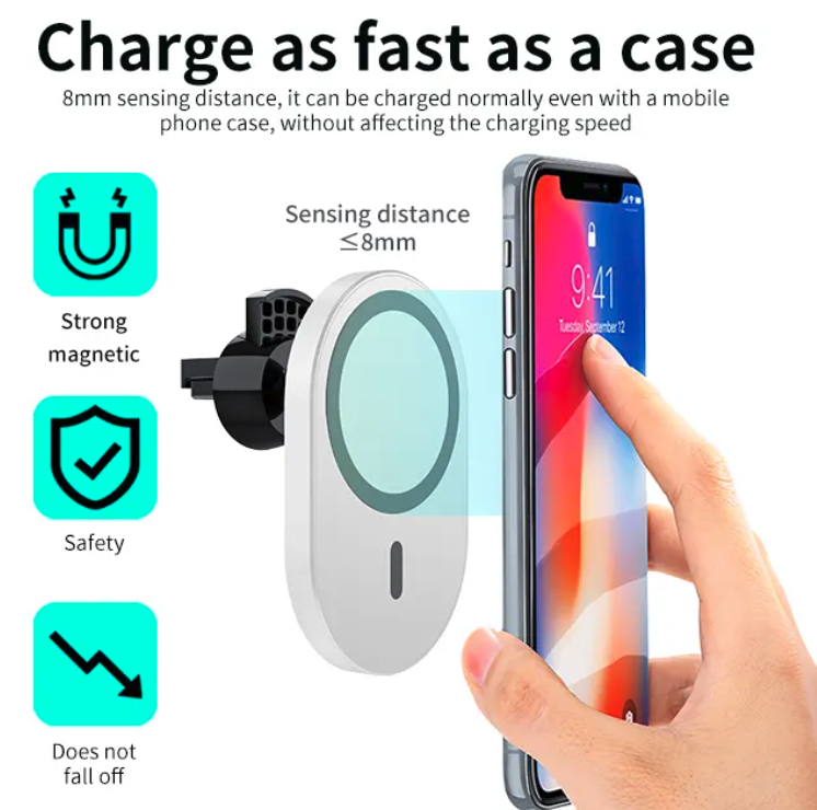 Incărcător auto wireless care transformă călătoriile tale într-o experiență fără griji, cu design atrăgător albastru, antialunecare și funcționalitate de rotație 360 de grade [5]