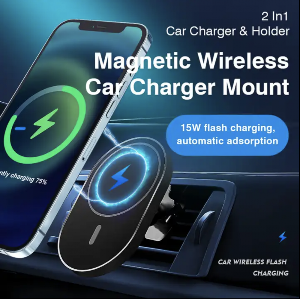 Incărcător auto wireless care transformă călătoriile tale într-o experiență fără griji, cu design atrăgător albastru, antialunecare și funcționalitate de rotație 360 de grade [4]
