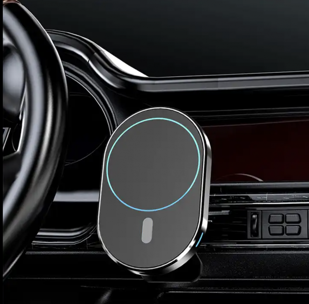 Incărcător auto wireless care transformă călătoriile tale într-o experiență fără griji, cu design atrăgător albastru, antialunecare și funcționalitate de rotație 360 de grade [2]