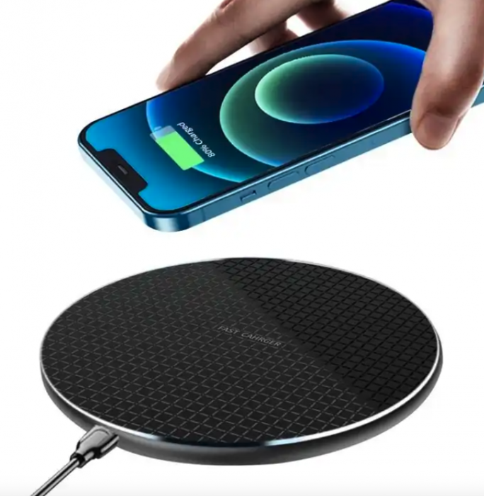 Incarcator wireless cu design subțire și finisaj elegant , Ultraslim, din aluminiu, antialunecare, se integrează armonios în orice spațiu [3]