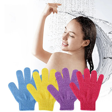 Manusa  exfolianta pentru baie, de culoare bleu, catifeleaza pielea si activeaza circulatia sanguina [2]