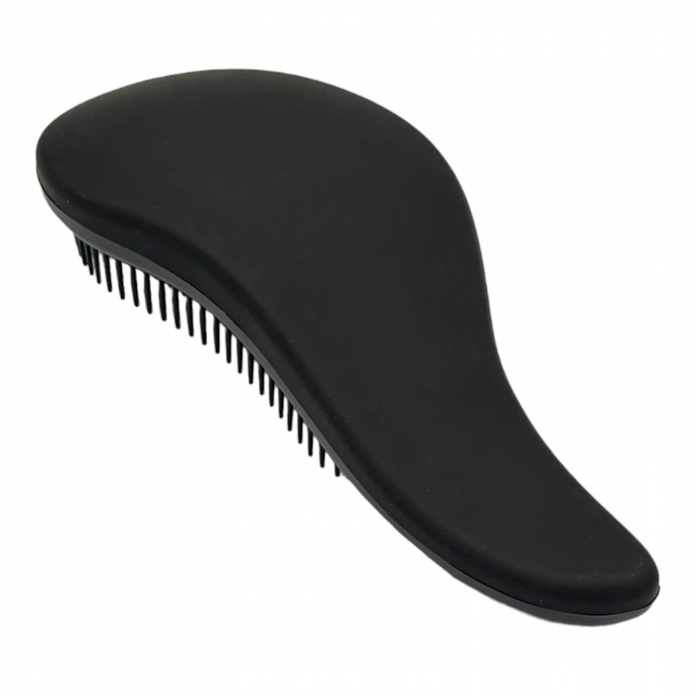 Perie de păr ergonomică  din plastic negru, cu peri de diferite lumgimi, pentru  descurcarea eficeinta a parului si masaj capilar delicat [2]