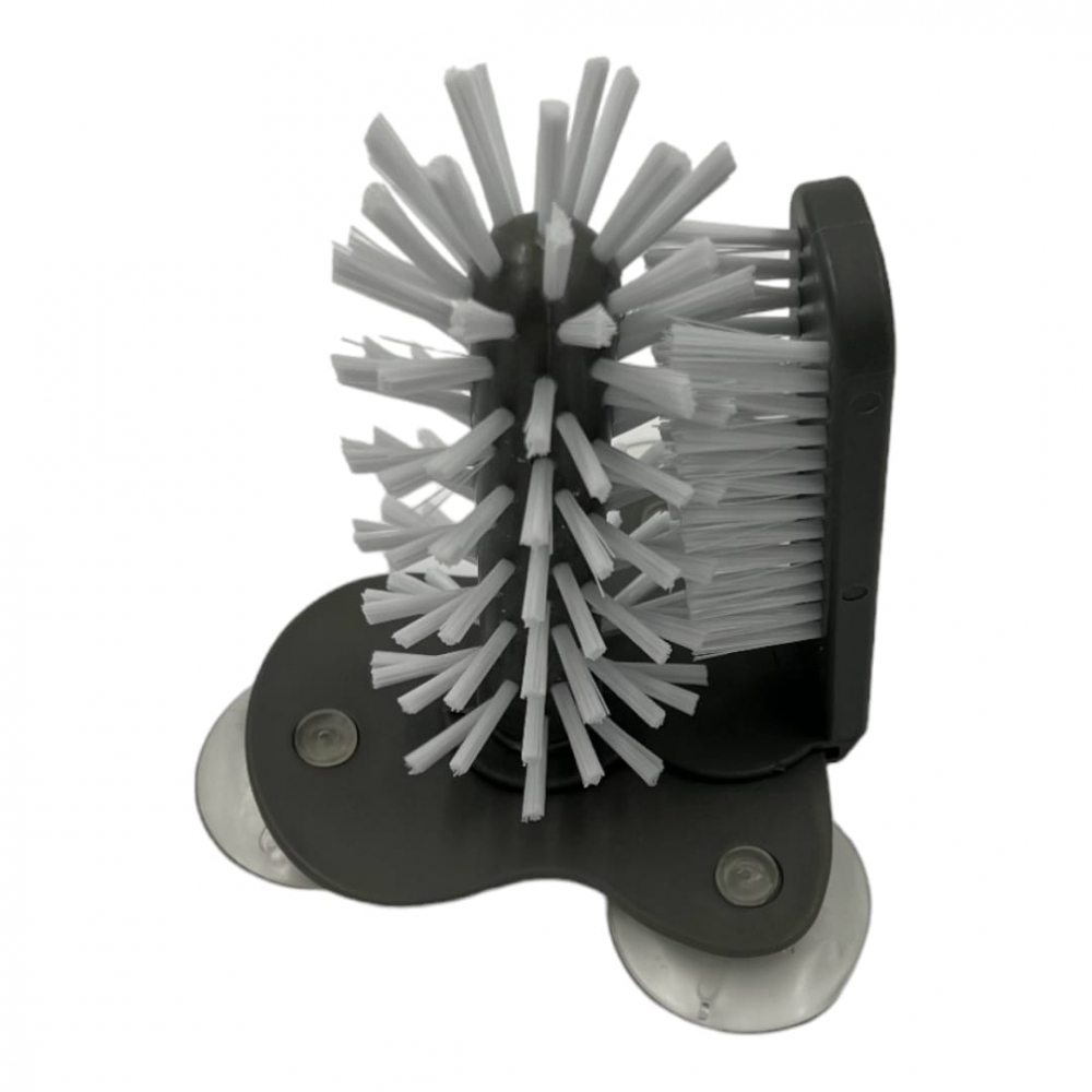 Perie dubla din plastic rezistent,ergonomica,  pentru curatat pahare si borcane, cu fixare pe suprafete prin ventuze [2]
