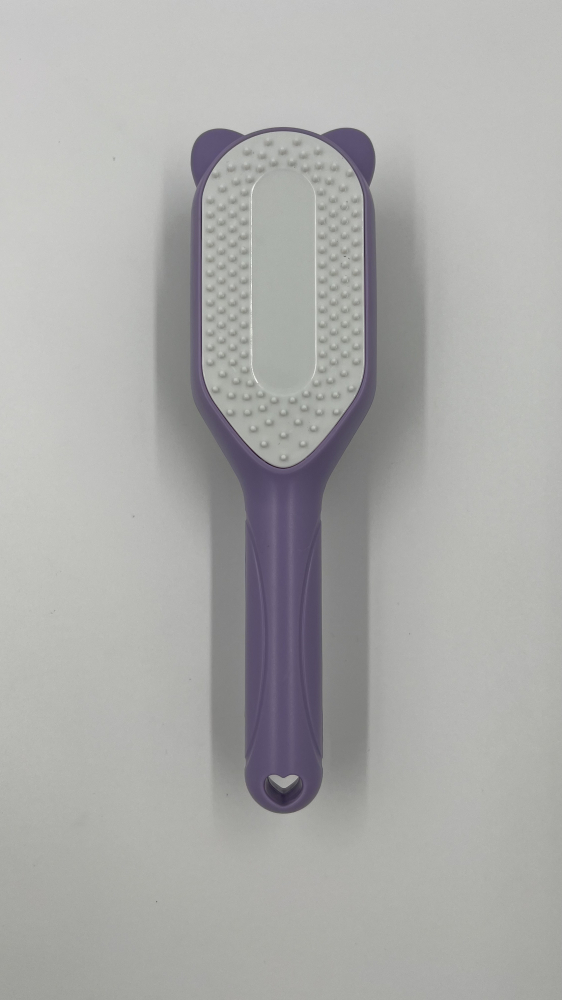 Perie pentru ingrijirea blanitei pentru caini sau pisici, din plastic, mov, cu peri flexibili [2]