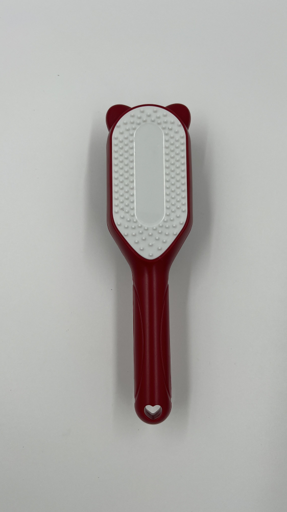 Perie pentru ingrijirea blanitei pentru caini sau pisici, din plastic, rosie, cu peri flexibili [2]
