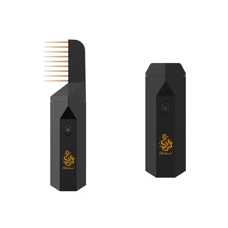 Pieptan Electric 2in1  din plastic dur negru, pentru improspătarea părului,cu eliberarea treptata a aromei [1]
