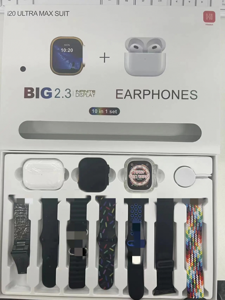 Set Smart Watch Cu Ceas, Casti Wireless, Husa Protectie si 7 Bratari I20 [6]