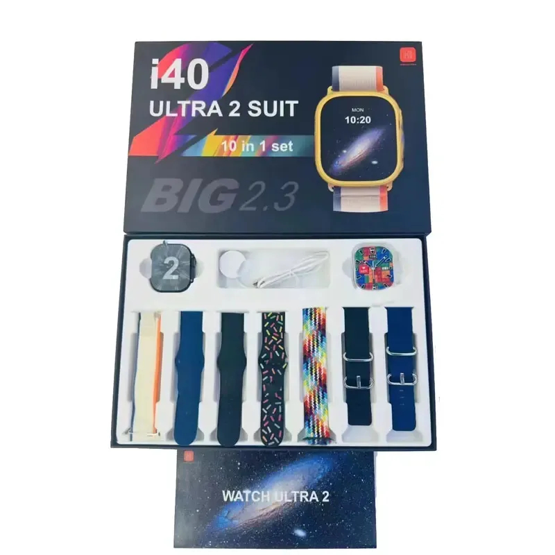Set Smart Watch Cu Ceas, Husa Protectie si 7 Bratari I40 [1]