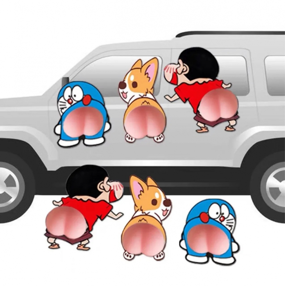 Sticker amuzant baietel, din silicon durabil - protecție adorabilă antizgarieturi pentru uși [1]