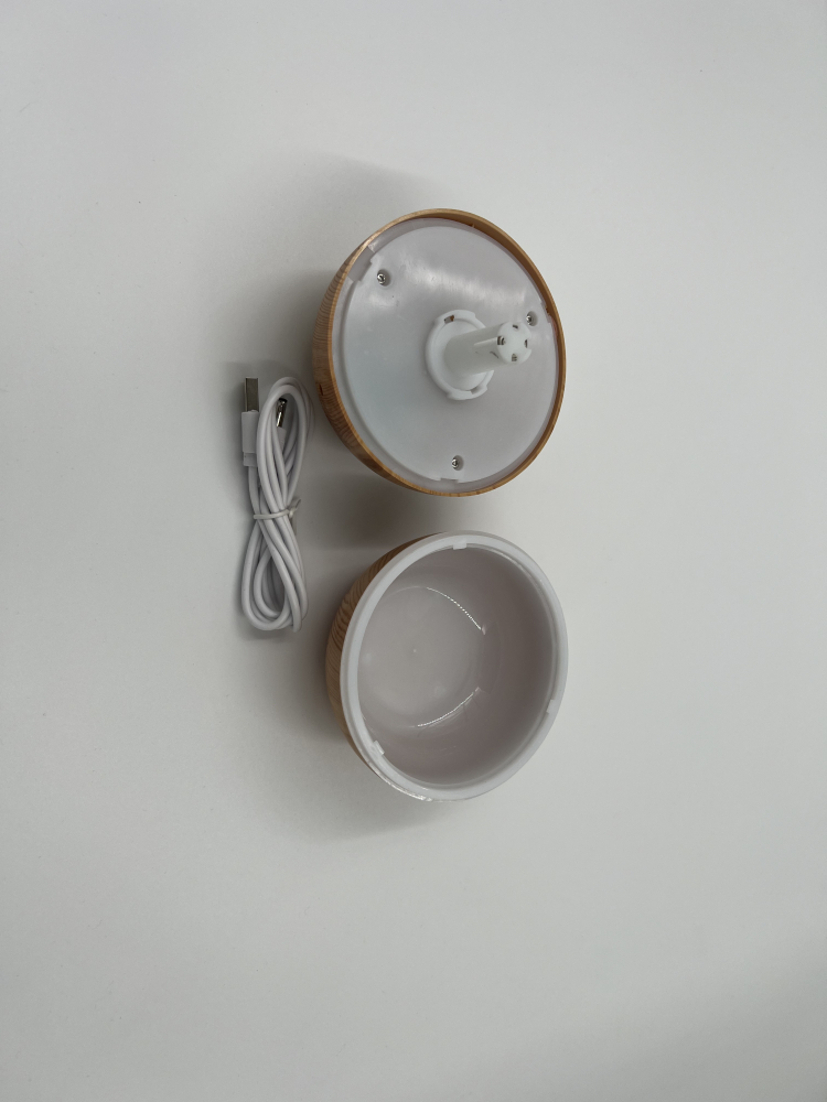 Umidificator Ultrasunete Glob, imitatie lemn,alimentare USB, lumina LED  - aromaterapie  pentru un mediu sănătos pentru căile respiratorii și piele, rezervor 200 ml [11]