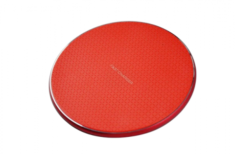 Incarcator wireless rotund de masa - Incarcator wireless cu design subțire și finisaj elegant , Ultraslim, din aluminiu, antialunecare, se integrează armonios în orice spațiu