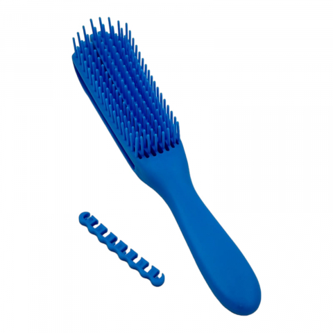 Cosmetice & Produse ingrijire personala - Perie par reglabila din plastic albastru, cu maner ergonomic,  personalizeaza nivelul de descurcare și netezire, in functie de textura și nevoile părului