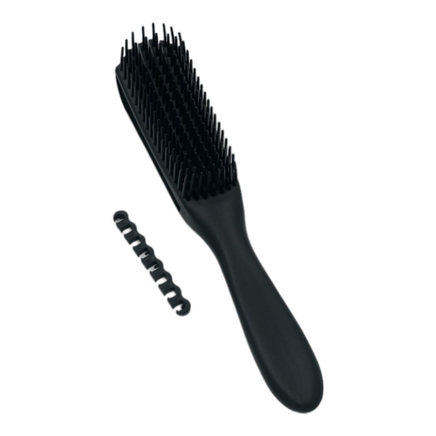 Cosmetice & Produse ingrijire personala - Perie par reglabila din plastic negru, cu maner ergonomic,  personalizeaza nivelul de descurcare și netezire, in functie de textura și nevoile părului