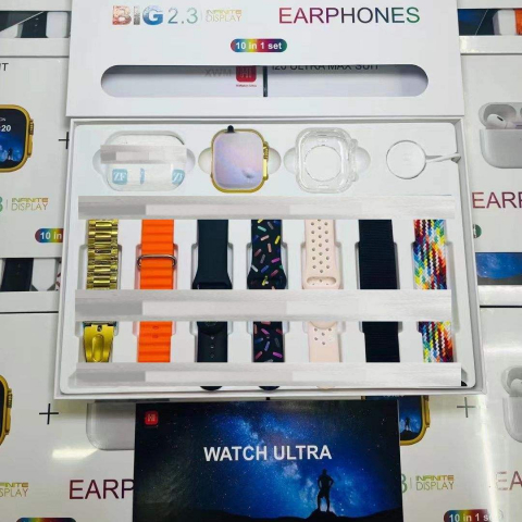 Set Smart Watch Cu Ceas, Casti Wireless, Husa Protectie si 7 Bratari I20 [3]