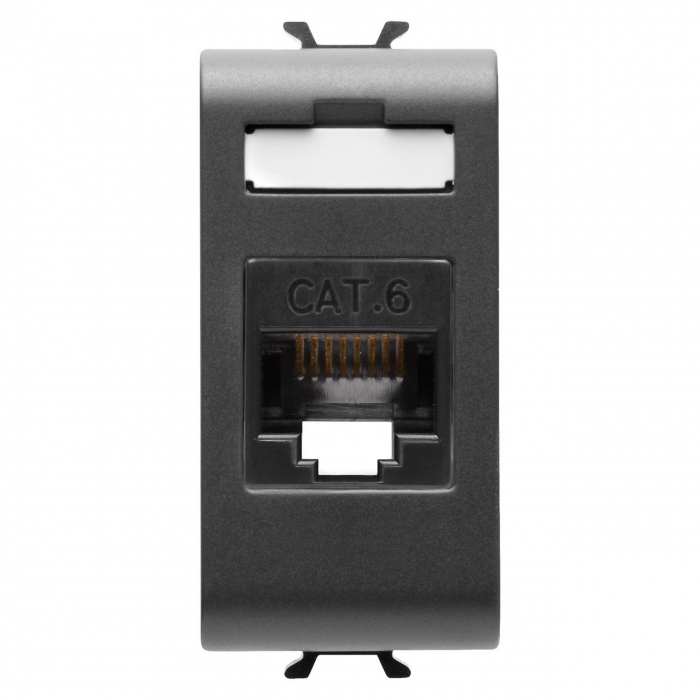 Priza internet RJ45 UTP cat 6 1M Gewiss Chorus Negru [1]