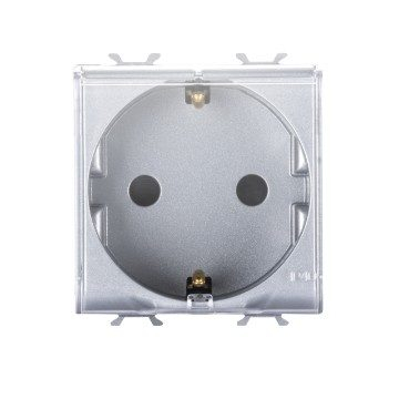 Priza schuko 2M cu capac IP40 Gewiss Chorus Titan [1]