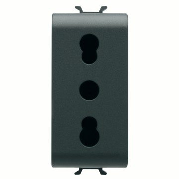 Priza standard italian 1M 16A Gewiss Chorus Negru [1]