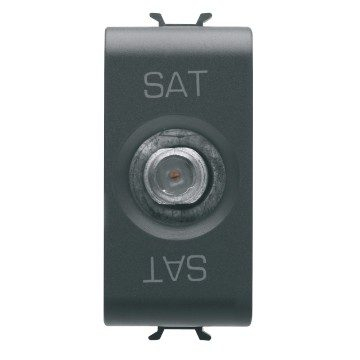Priza TV-sat de capat tip F 1M Gewiss Chorus Negru [1]