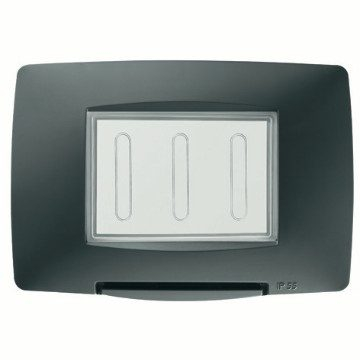 Rama decorativa cu capac 3M IP55 Gewiss Chorus Negru [1]