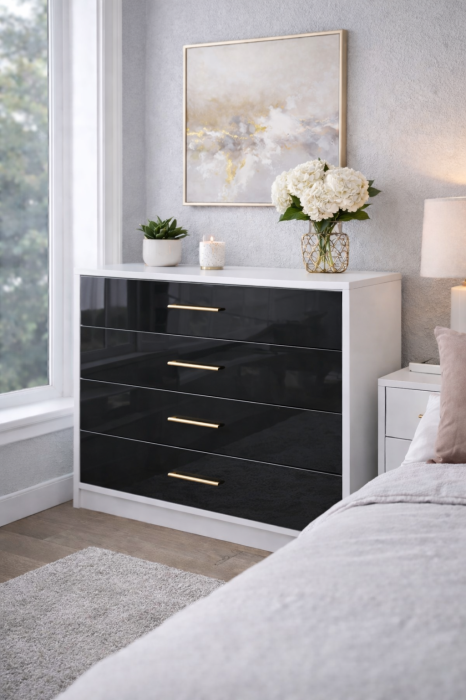 Comoda cu 4 sertare mdf lucios [2]