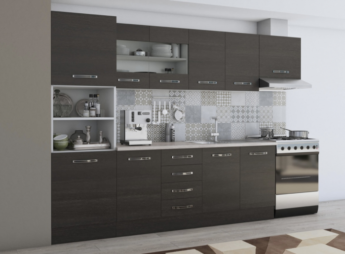 Bucatarie Karina 2.8m Alb&Wenge [3]