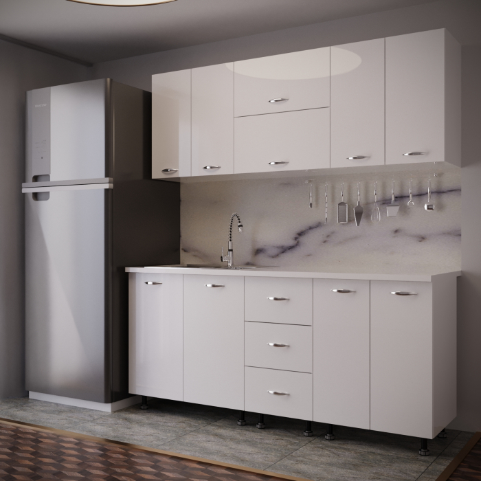 Bucatarie Lily 1.8m Alb Mat [2]