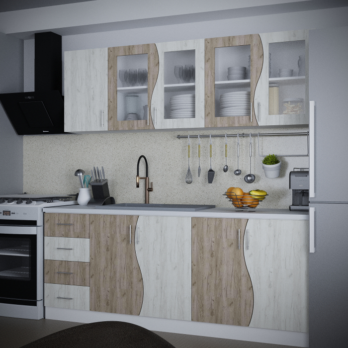 Bucatarie Lorena New 2m Stejar K001&K002 [2]