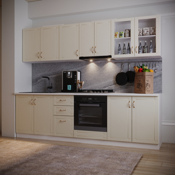 Bucatarie Noir MDF 2.6 m Bej Nisip [2]