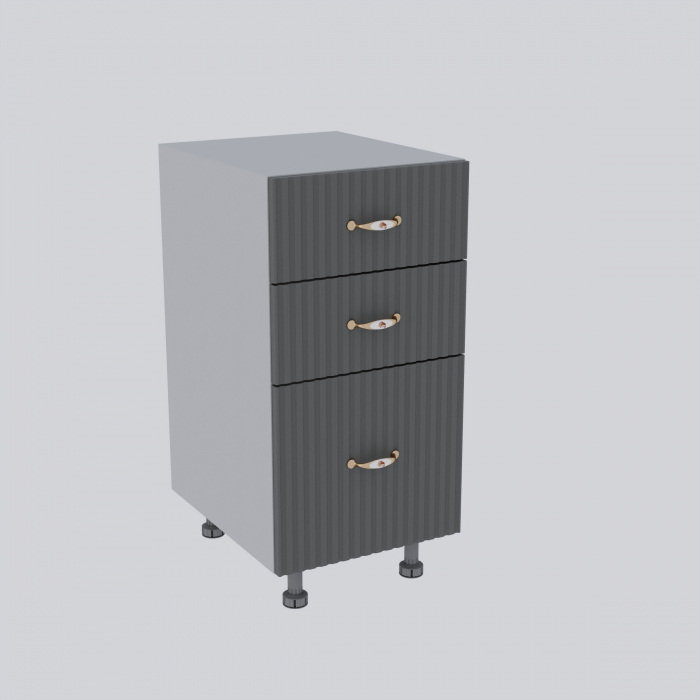 Bucatarie Opera MDF 2.6m Alb&Gri Cenusiu [9]