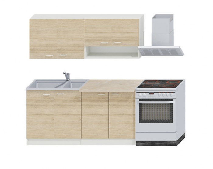 Bucatarie Paula 1.6m Alb&Sonoma [2]