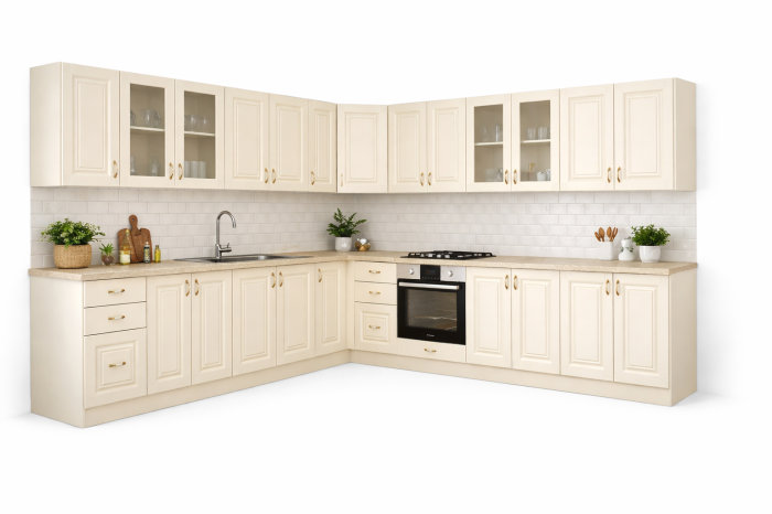 Bucătărie pe colț  din MDF Roma COLȚ 1 [2]