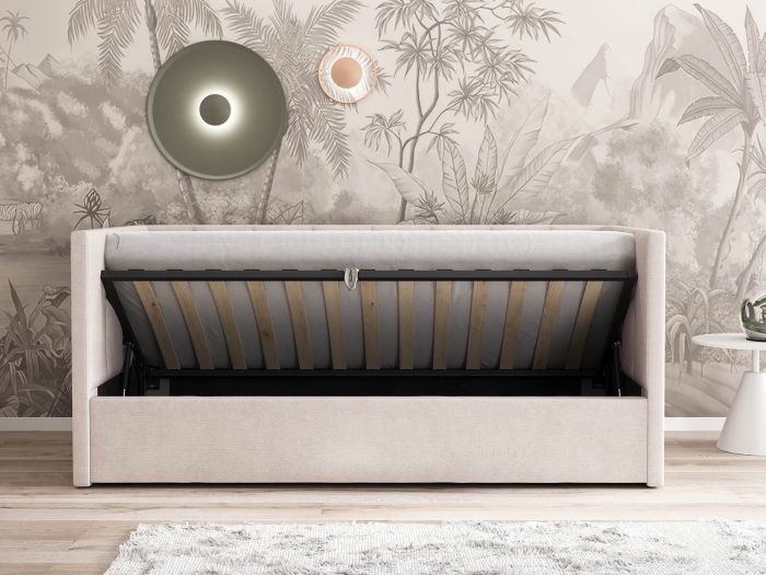 Pat tapitat  LOLA cu Somiera Rabatabilă [2]