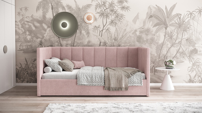 Pat tapitat  LOLA cu Somiera Rabatabilă [7]