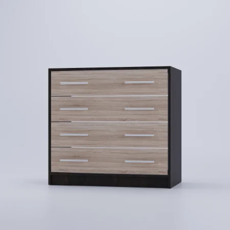 Comoda 4 sertare, Wenge + Sonoma, 80x45x85 cm [3]