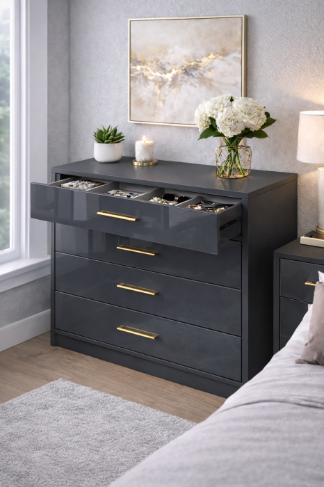 Comoda cu 4 sertare mdf lucios [2]