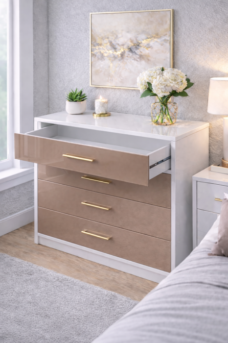 Comoda cu 4 sertare mdf lucios [2]