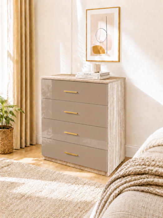 Comoda cu 4 sertare mdf lucios [2]