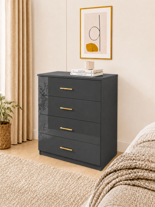Comoda cu 4 sertare mdf lucios [2]