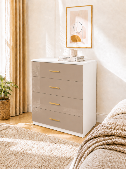 Comoda cu 4 sertare mdf lucios [2]