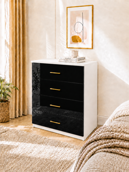 Comoda cu 4 sertare mdf lucios [2]