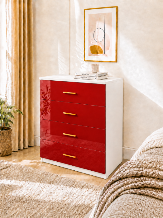 Comoda cu 4 sertare mdf lucios [2]