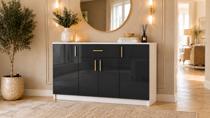 Comoda din Mdf lucios Cris [2]