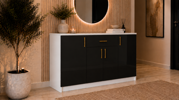 Comoda din Mdf lucios Cris [2]