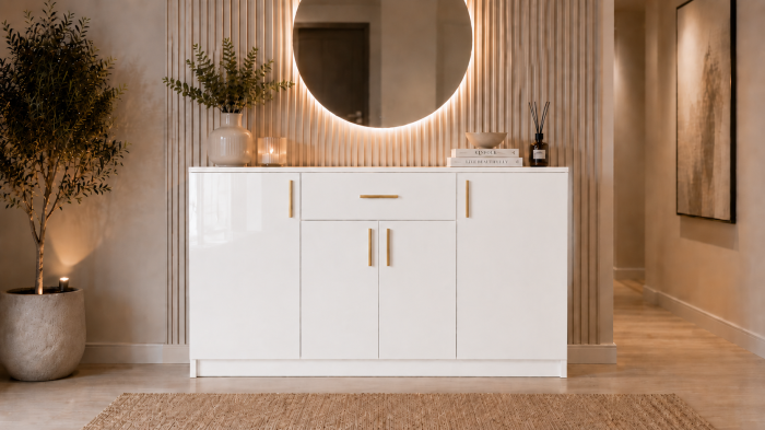 Comoda din Mdf lucios Cris [2]