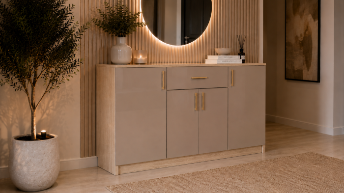 Comoda din Mdf lucios Cris [2]