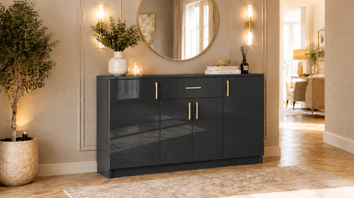 Comoda din Mdf lucios Cris [2]