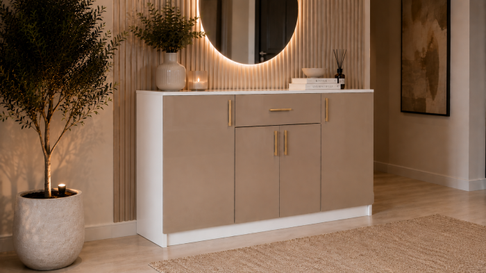 Comoda din Mdf lucios Cris [2]