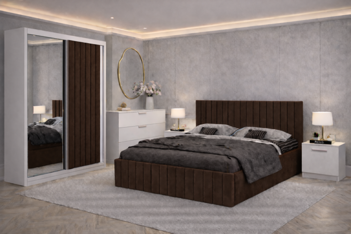 Dormitor Cairo cu Dressing tapitat in 2 usi [2]